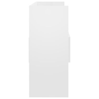vidaXL Бюфет, бял гланц, 105x30x70 см, ПДЧ