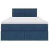 vidaXL Легло с място за съхранение и матрак Синьо 120 x 200 cm