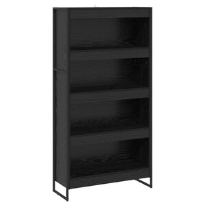 vidaXL Шкаф за книги 80 x 30 x 155 см Инженерна дървесина Черния дъб
