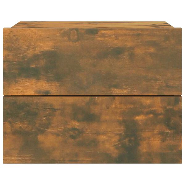 vidaXL Нощно шкафче, опушен дъб, 40x30x30 см, инженерно дърво