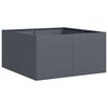 vidaXL Кашпа, антрацит, 80x80x40 см, студеновалцувана стомана