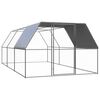 vidaXL Птичарник на открито, 3x6x2 м, поцинкована стомана