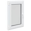 vidaXL Прозорец за мазе RISOR 60 x 90 cm PVC и стъкло Бяло