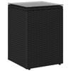 vidaXL Странична маса Черно 35 x 35 x 70 см полиратан