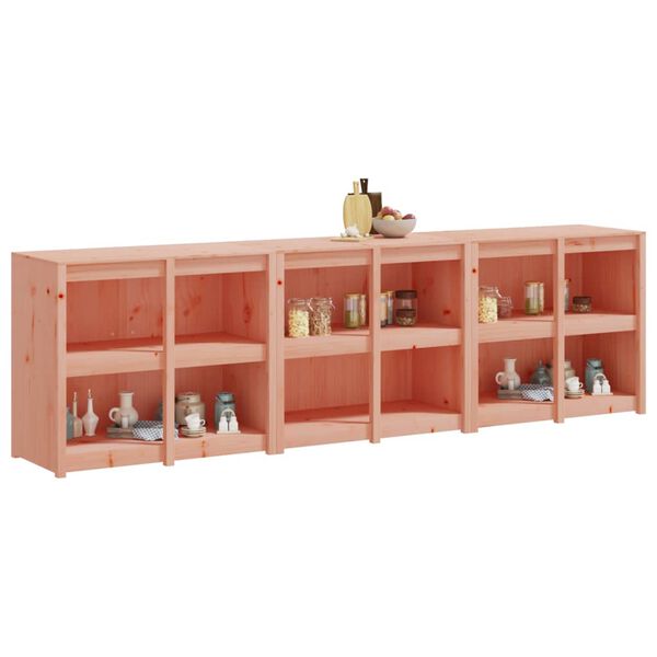 vidaXL Кухненски шкафове за открито, 3 бр, дугласко дърво масив