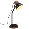 vidaXL Настолна лампа, 25 W, черна, 18x18x60 см, E27