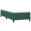 vidaXL Box Spring легло с матрак Тъмнозелено 90x220 cm Кадифе
