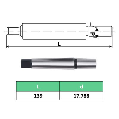 vidaXL Патронник за бормашина, бързозатягащ, MT2-B18, 16 мм