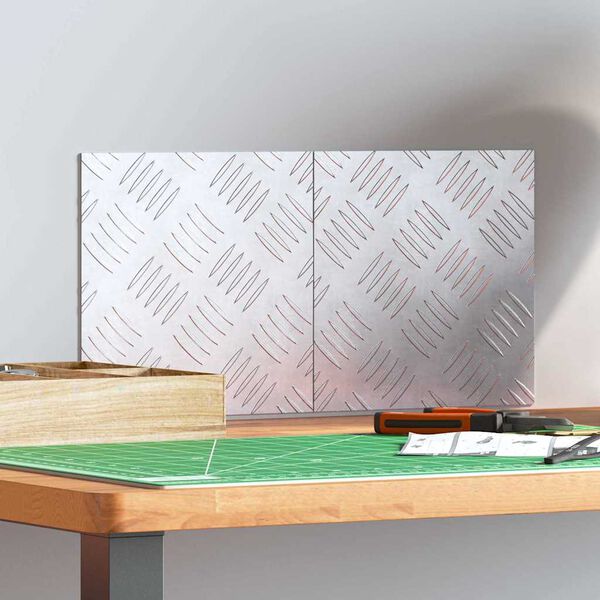 vidaXL Стъпало Квадратна 2 pcs Сребрист 20 x 20 cm Алуминий