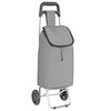 vidaXL Пазарски тролей Сив 35 x 28 x 92 см Оксфордска тъкан