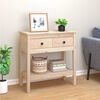 vidaXL Конзолна маса, 75x35x75 см, борово дърво масив