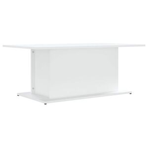 vidaXL Кафе маса, бяла, 102x55,5x40 см, инженерно дърво