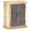 vidaXL Бюфет със стоманени врати, 60x35x75 см, мангово дърво масив