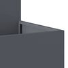 vidaXL Градинска саксия Антрацит 100 x 100 x 48 см Стомана