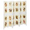 vidaXL Ромdivider панел Бяло 212 x 165 см МДФ