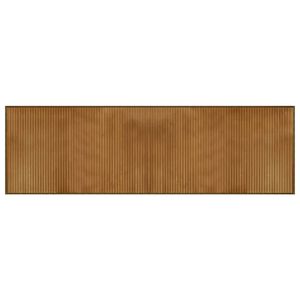 vidaXL Килим, правоъгълен, кафяв, 60x200 см, бамбук