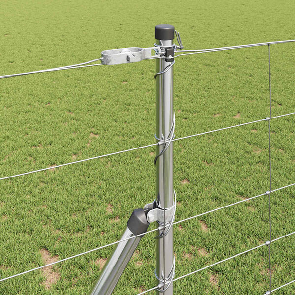 vidaXL Стълб за ограда. Галванизирана 25 x 1,2 м Стомана