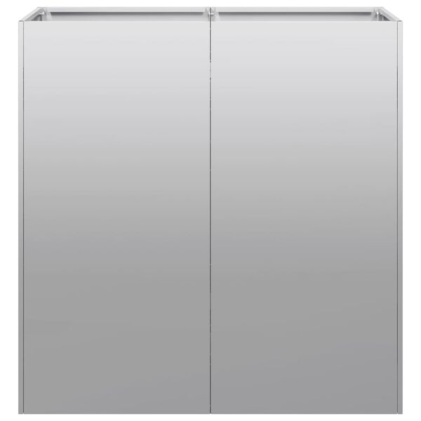 vidaXL Кашпа, 80x40x80 см, поцинкована стомана