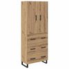 vidaXL Висок шкаф 2 pcs Дъб 69,5 x 34 x 180 см