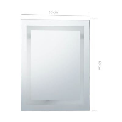 vidaXL LED огледало за баня с тъч сензор 50x60 см