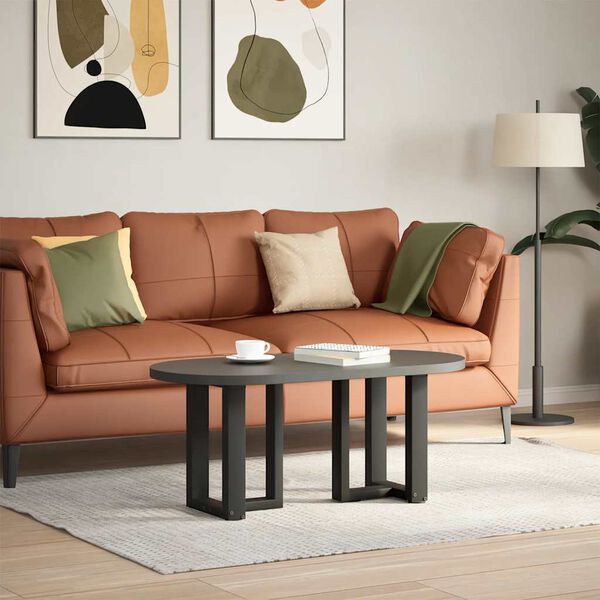 vidaXL Крака за масичка за кафе, Т-образни, 2 бр., черни, 28x25x(42-43) см, стомана