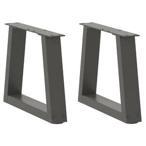 vidaXL Крака за масичка за кафе, V-образна, 2 бр., антрацит, 30x(30-31,3) см, стомана