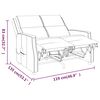 vidaXL 2-местен масажен реклайнер, сиво, изкуствена кожа