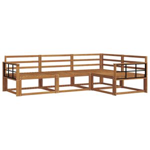 vidaXL Комплект дивани за открито 4 pcs Естествен