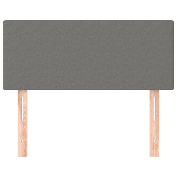 vidaXL Горна табла за легло, тъмносива, 100x5x78/88 см, плат