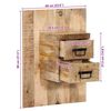 vidaXL Нощно шкафче 60x32x80 cm Масивна груба дървесина Манго