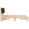 vidaXL Леглова рамка с тапицирана гръбна част Таупе 140 x 190 cm