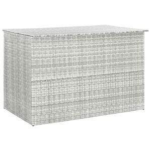 vidaXL Градински сандък, светлосив, 150x100x100 cм, полиратан