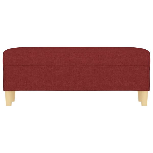 vidaXL Пейка, виненочервен, 100x35x41 см, плат
