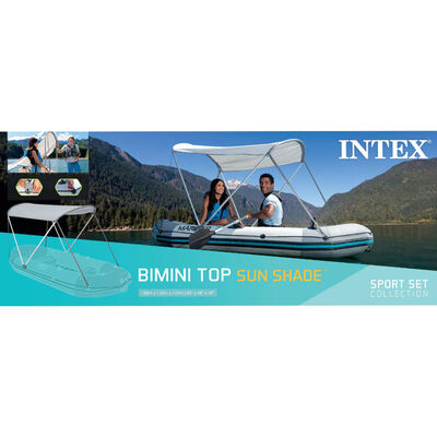 Intex Сенник за лодка, сив, 160x142 см, оксфорд плат
