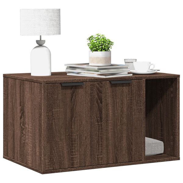 vidaXL Заграждение за котешка тоалетна 80x50x45 см инженерно дърво