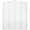 vidaXL Габионни кошници арка 5 бр 200x30x220/240 см поцинковано желязо