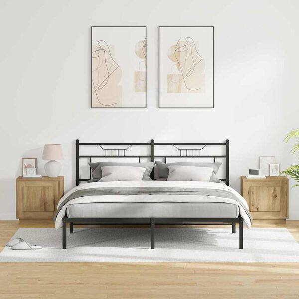 vidaXL Нощен шкаф 2 pcs Дъб 44 x 34,5 x 45 см Инженерно дърво