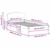 vidaXL Рамка за легло с таблото Бяло 80 x 200 cm Солидно борово дърво
