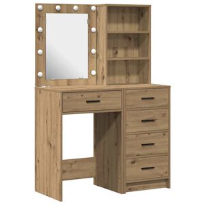 vidaXL Тоалетка 2 бр. Кафяво 50 x 41 x 135 см Инженерна дървесина