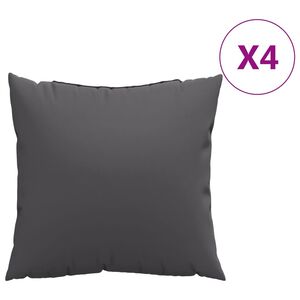 vidaXL Възглавници за диван 4 бр антрацит 40x40 см текстил
