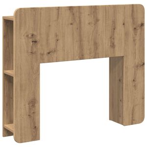 vidaXL Табла за легло със съхранение Артизан Дъб 119,5 x 18,5 x 80 см