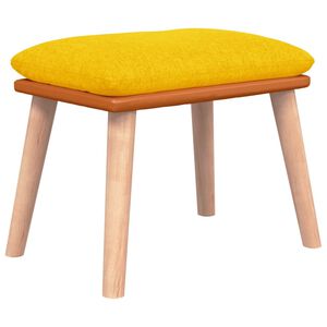 vidaXL Табуретка, жълта, 45x29,5x35 см, текстил и изкуствена кожа