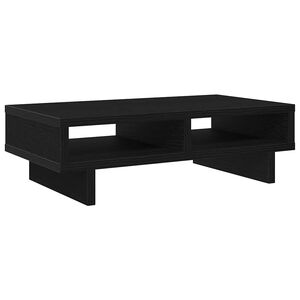 vidaXL Стойка за монитор, черен дъб, 50x27x15 см, инженерно дърво
