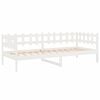 vidaXL Дневно легло без матрак, бял, 90x190 см, борово дърво масив