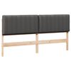 vidaXL Тапицирана табла с таблото Кафяво и тъмно сиво 180 cm