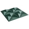 vidaXL Стенни панели 24 pcs Оригами Зелен 50 x 50 cm XPS Пяна