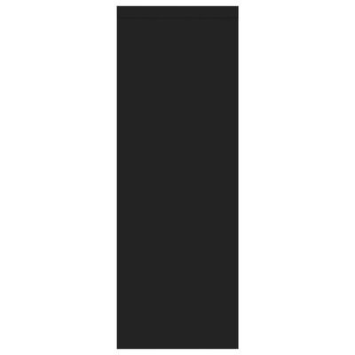 vidaXL Стенен рафт, черен, 45,1x16x45,1 см, ПДЧ