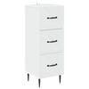 vidaXL Чекмеджетен шкаф Бяло 33 x 34,5 x 89,5 см Инженерна дървесина