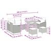 vidaXL Градински Софа Комплект с възглавница 10 pcs Бежово Полиратан
