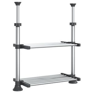 vidaXL Кухненски рафт 50x25x(50-70) см алуминий